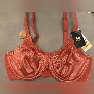 WACOAL Back Appeal Bra Seamless Underwire COMFY Chateau Pink 32DD 855303